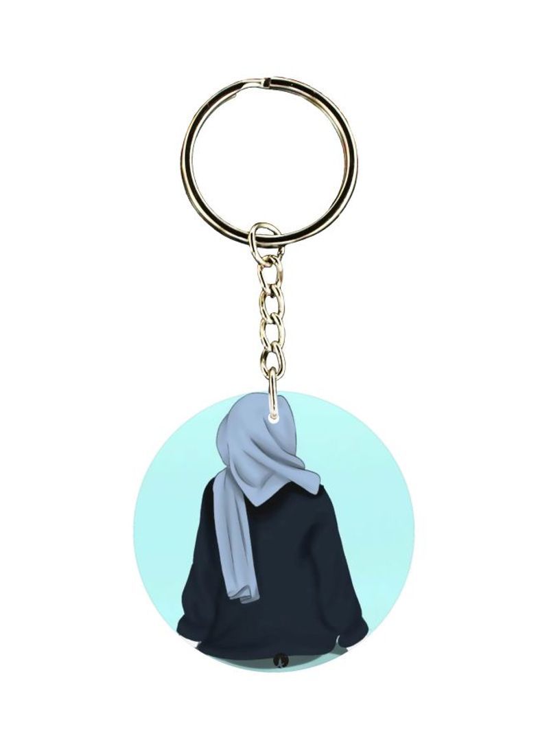 Girl Printed Dual Sided Keychain