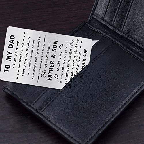 Alotozo Dad Gifts from Son - To My Dad Stainless Steel Wallet Card - Father Son Sentimental Keepsake, Father’s Day Birthday Gift Idea - Image 5