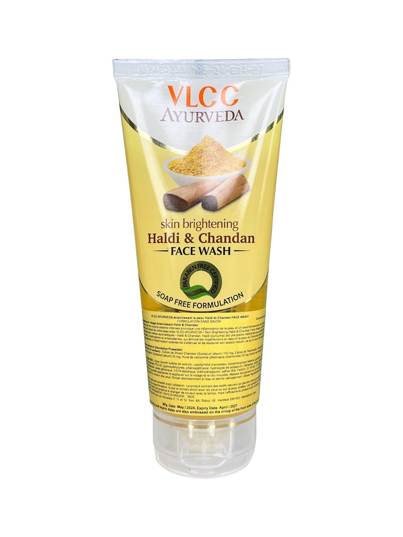 VLCC Ayurveda Haldi and Chandan Facewash- 100ml - Image 3