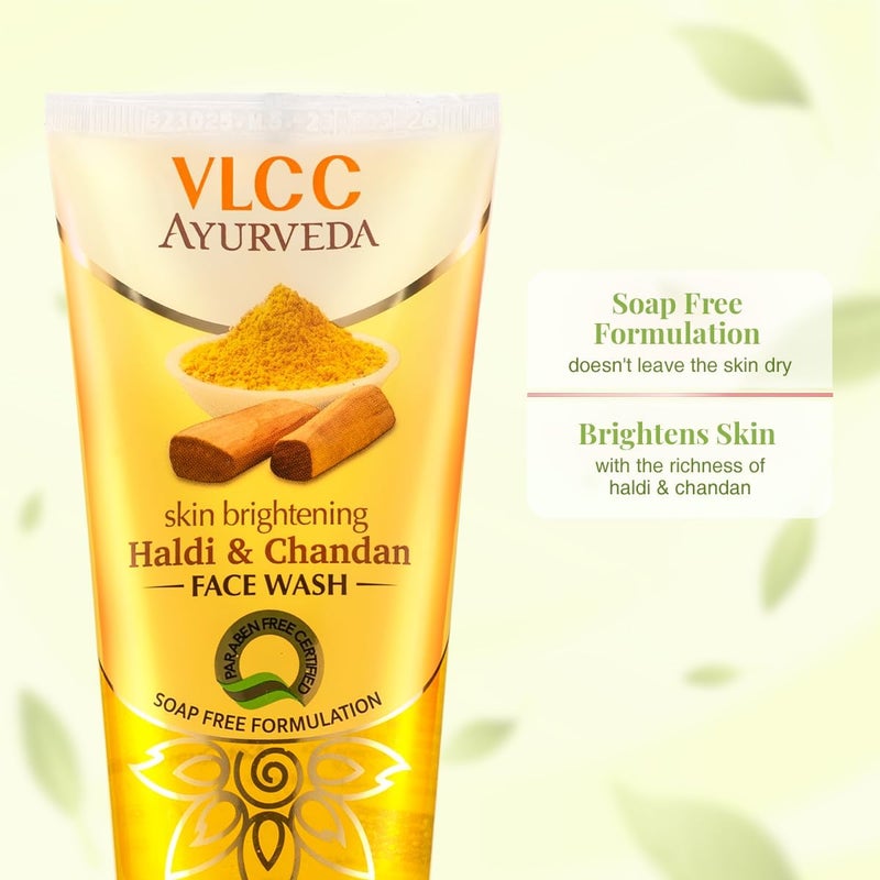 VLCC Ayurveda Haldi and Chandan Facewash- 100ml - Image 2
