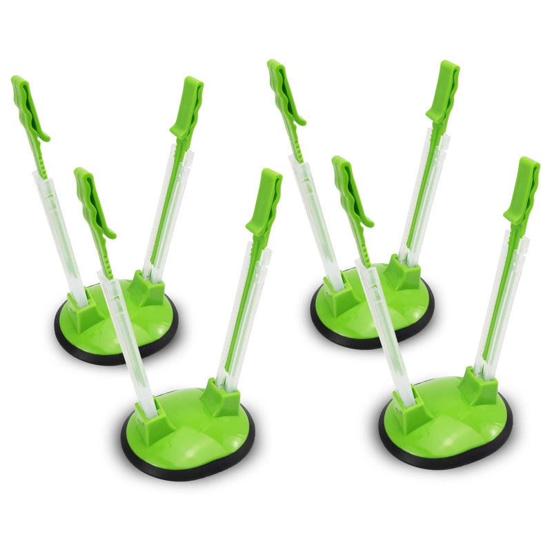 Ruibo Baggy Rack Holder For Food Prep/Ziplock Bag, Meal Planning/Plastic Freezer Bag Holders Stand, Green, Pack of 4 - 4 Pcs - Image 1