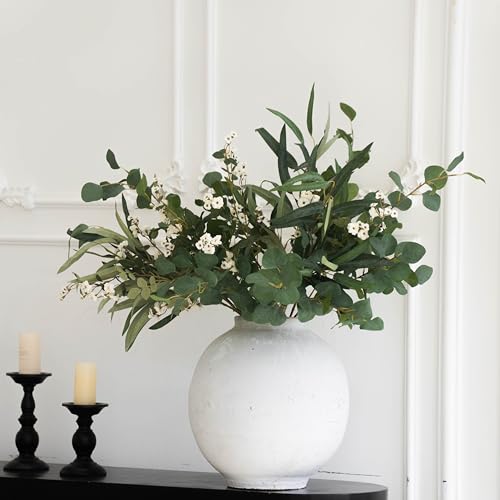 MISSPIN Artificial Flowers with Greenery Stems Faux Plants Indoor Branches for Tall Vase Ultra-Realistic, 11 Pcs Wedding Centerpieces, Home Decor & DIY Bouquets - Image 1