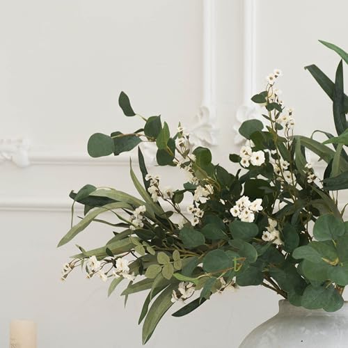 MISSPIN Artificial Flowers with Greenery Stems Faux Plants Indoor Branches for Tall Vase Ultra-Realistic, 11 Pcs Wedding Centerpieces, Home Decor & DIY Bouquets - Image 3