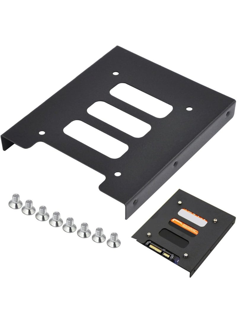 قطعتان 2.5 إلى 3.5 حاملة محرك الأقراص الثابتة من المعدن مع قاعدة تثبيت SSD/HDD للكمبيوتر الشخصي - Image 1