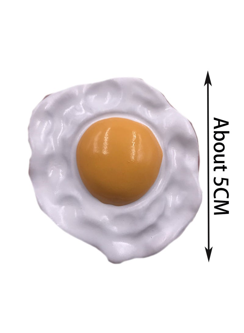 Fried Egg Refrigerator Magnet, 3d Simulation Food Resin Refrigerator Magnet Household Refrigerator Magnet Home Decoration Accessories - Image 2