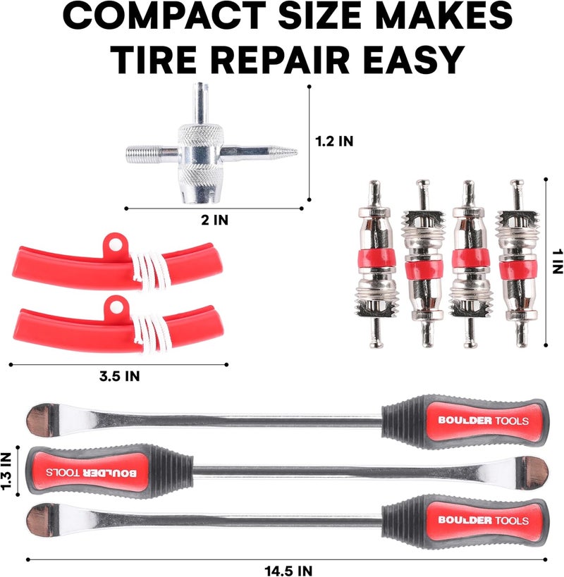 Boulder Tools Tire Spoons - Tire Changing Tool - Motorcycle Tire Spoons - Durable, Easy-to-Use for Safe & Quick Tire Repair - Dirtbike Tire Spoons - Comprehensive Tool Kit - Image 3