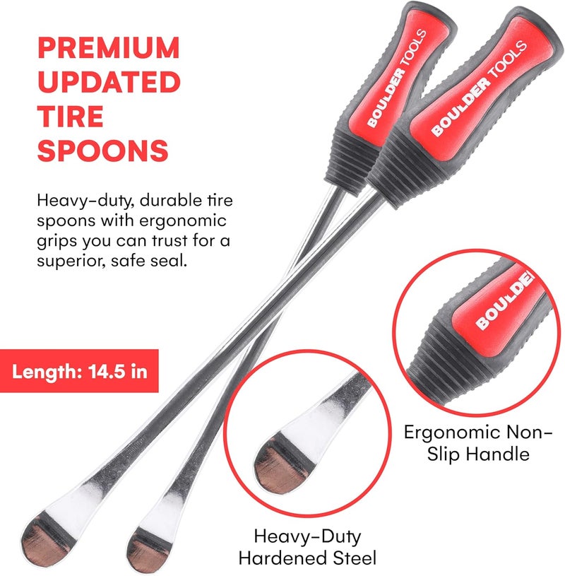 Boulder Tools Tire Spoons - Tire Changing Tool - Motorcycle Tire Spoons - Durable, Easy-to-Use for Safe & Quick Tire Repair - Dirtbike Tire Spoons - Comprehensive Tool Kit - Image 5
