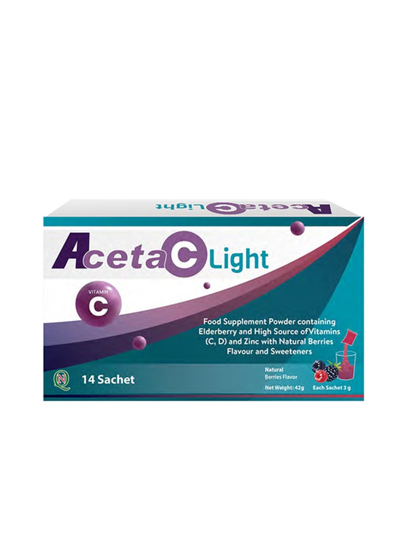 Noor AlQmar Aceta C Light To Boost Immunity - 14 Sachets  - Image 1