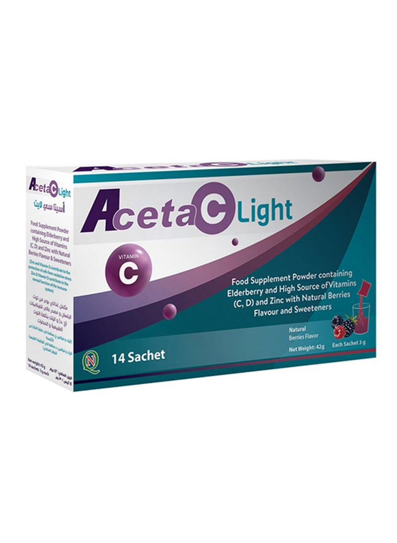 Noor AlQmar Aceta C Light To Boost Immunity - 14 Sachets  - Image 2