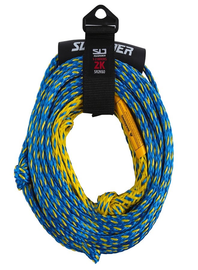 Swonder 2-Section Tow Ropes for Tubing, 1-2 Rider 60FT Ropes for Towable Tubes - Image 1