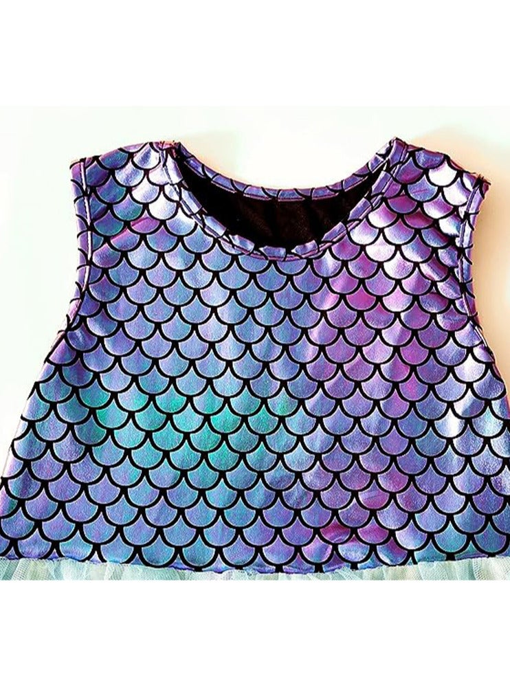 GROWSTEADY Girls Dresses for Summer Short Sleeve Kid Clothes Party  - Image 2