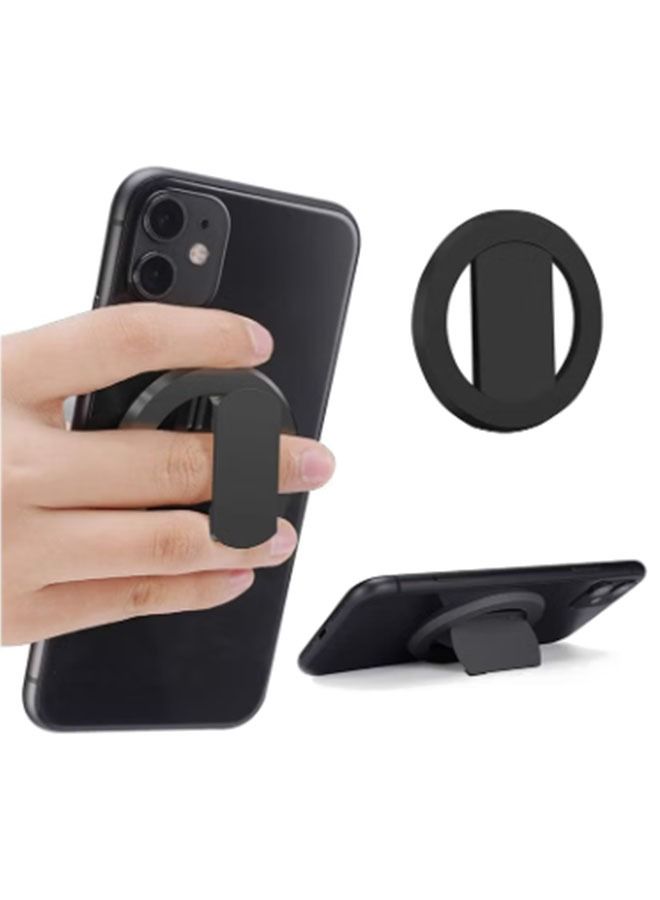 Ant Magnetic Phone Ring Holder, Ultra-Thin Anti Drop Finger Kickstand Silicone Back Ring, Cell Phone Grip Phone Stand for Magnetic Car Mount and Most Smart Phones and Tablets (Black)  - Image 1
