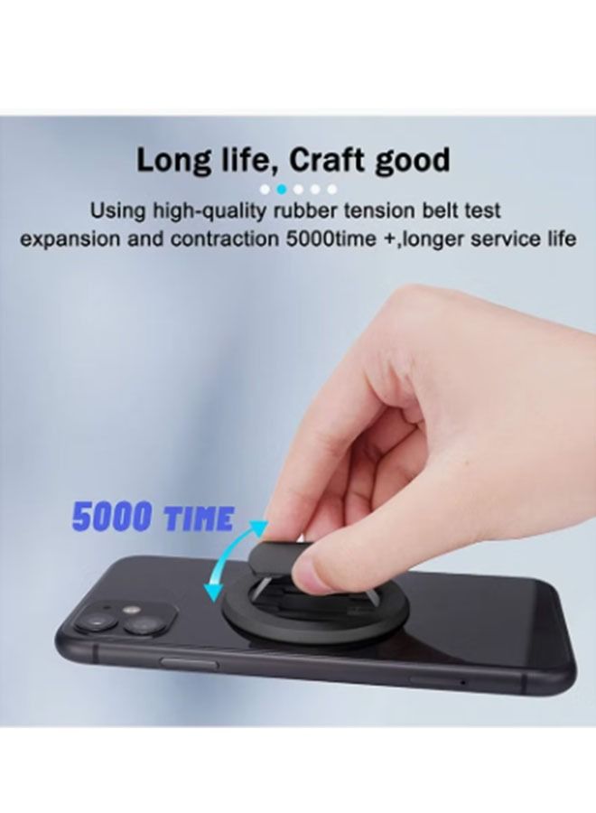 Ant Magnetic Phone Ring Holder, Ultra-Thin Anti Drop Finger Kickstand Silicone Back Ring, Cell Phone Grip Phone Stand for Magnetic Car Mount and Most Smart Phones and Tablets (Black)  - Image 4
