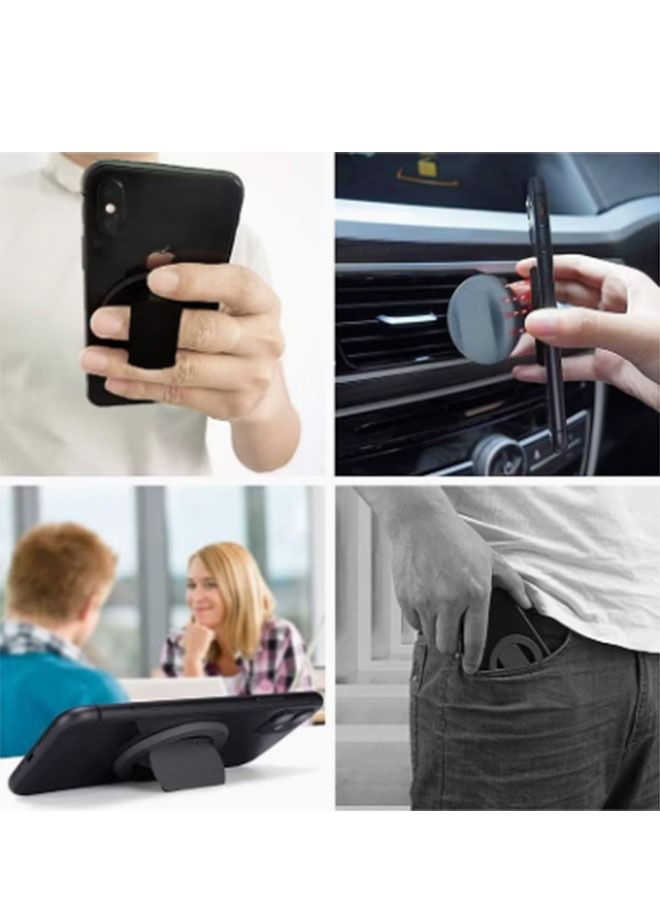 Ant Magnetic Phone Ring Holder, Ultra-Thin Anti Drop Finger Kickstand Silicone Back Ring, Cell Phone Grip Phone Stand for Magnetic Car Mount and Most Smart Phones and Tablets (Black)  - Image 5