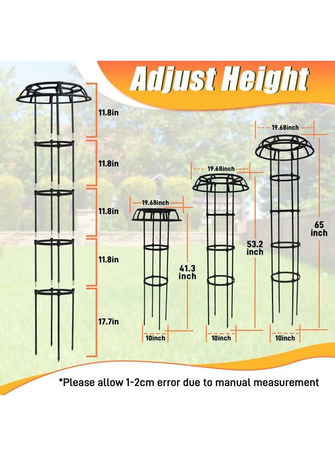 Anothera 65 Inch Garden Trellis for Climbing Plants Outdoor, Mushroom Top Trellis for Potted Plants, Vines, Roses, Clematis, and Vegetables, Plant Trellis Support 2 Pack - Image 2