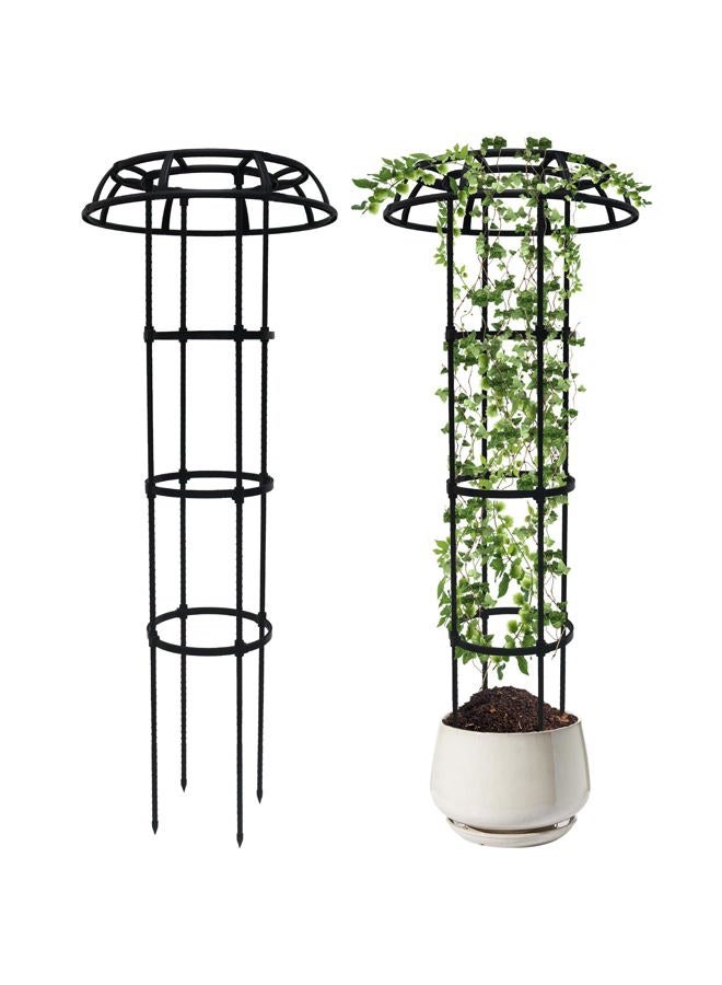 Anothera 65 Inch Garden Trellis for Climbing Plants Outdoor, Mushroom Top Trellis for Potted Plants, Vines, Roses, Clematis, and Vegetables, Plant Trellis Support 2 Pack - Image 1