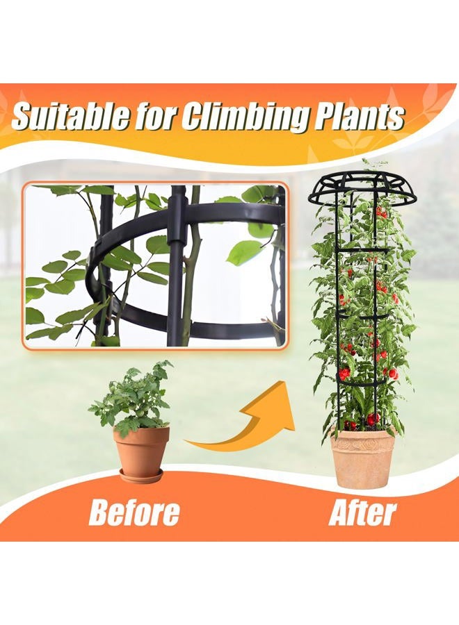 Anothera 65 Inch Garden Trellis for Climbing Plants Outdoor, Mushroom Top Trellis for Potted Plants, Vines, Roses, Clematis, and Vegetables, Plant Trellis Support 2 Pack - Image 5
