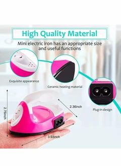 KASTWAVE Mini Craft Iron, Heat Press Portable Handy Small with Charging Base Accessories for Beads Patch Clothes DIY T-Shirts Shoes Transfer Vinyl Projects (Pink)  - Image 2