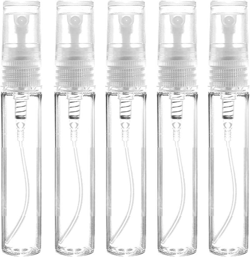 KEAIYYJ KEAIYYJ- Perfume Travel Refillable Cologne Atomizer Mini Spray Bottles Sample Tiny Small Pocket Size Empty Refill Clear 5 ml 5 Pack 