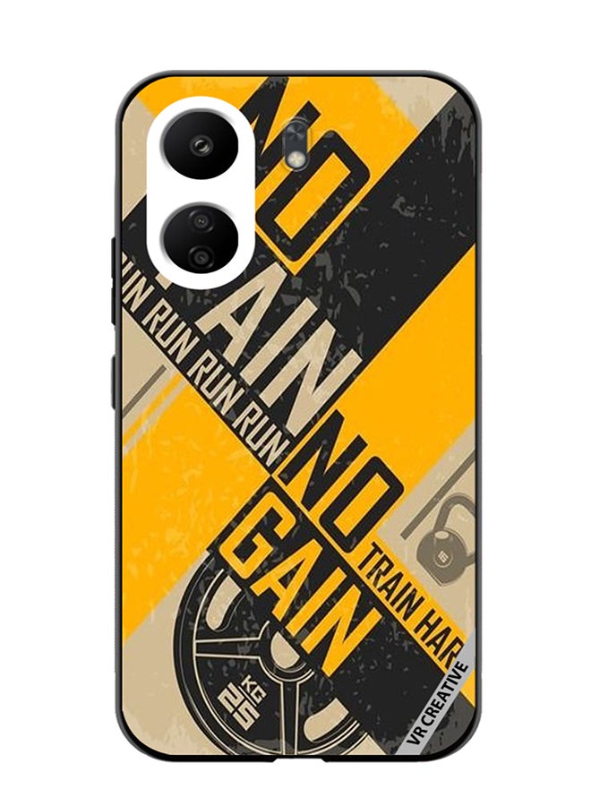 VR CREATIVE Protective Case Cover For Xiaomi Redmi 13C No Pain No Gain Design Multicolour - Image 1