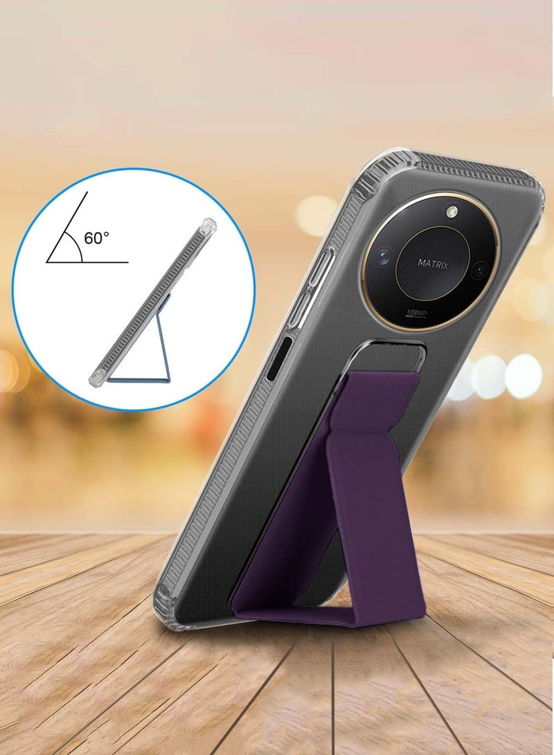 Wtech Honor X9c Smart 2024 TPU Hand Grip Air Pillow Case Cover - Clear/Eggplant Purple - Image 4