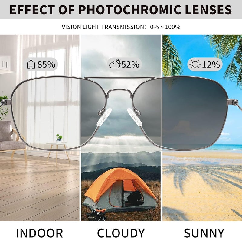 JM Aviator Blue Light Blocking Computer Glasses, Square Eye Protect Video Eyeglasses Anti Glare Men Women - Image 4