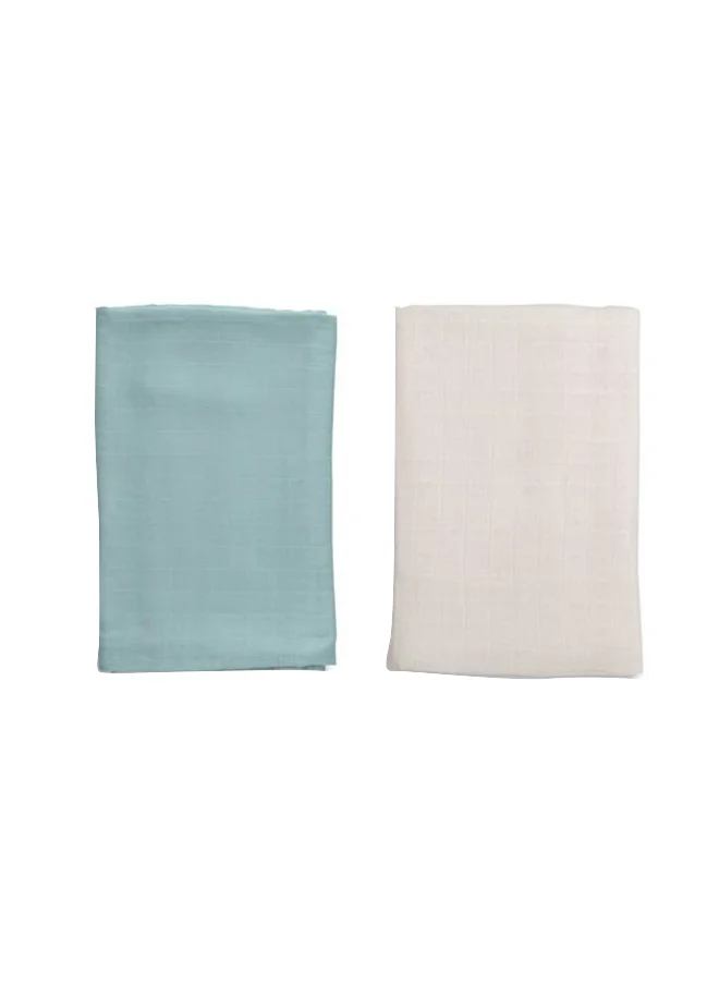 أنفي بيبي Anvi Baby Organic Bamboo Muslin Swaddle Wrap- Set of 2 -Cloudy Sky