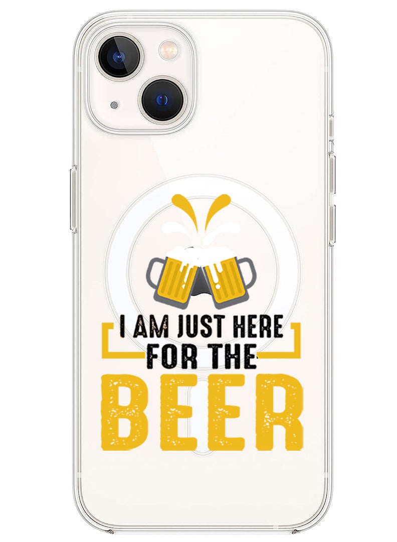 Theodor Magnetic Case for iPhone 14 6.1-inch Compatible with MagSafe Wireless Charging, Shockproof Phone Bumper Cover Here for Beer black copy - Image 1