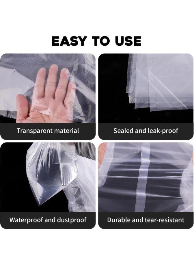 4 Pcs Extra Large Clear Plastic Storage Bags, 90 x 120CM Big Giant Jumbo Huge Flat Large Plastic Bags, Large Storage Bags for Luggage, Suitcase, Furniture, Quilts, Plush Toys - Image 4