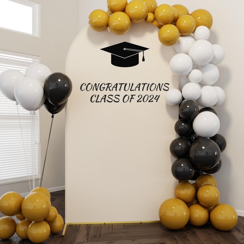 Neatsure Arch Backdrop Stand and Cover Set, 7.2FT Metal Photo Balloon Arch Backdrop Stand for Wedding Birthday Party Baby Shower Ceremony Graduation Decoration, Beige - Image 5