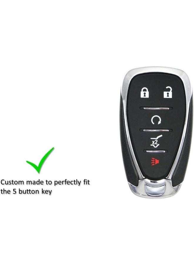 Autobase Silicone Key Fob Cover for 2019 2018 2017 Chevy Malibu Camaro Trax Traverse Sonic Cruze Volt Equinox Spark | Car Accessory for Chevrolet | Key Protection Case 2 Pcs (Black & Red) - Image 3