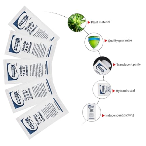 Rensow Vitamin A&D Ointment Tattoo Aftercare Healing & Skin Protection & Recovery Balm Moisturizing Skin Repair Balm (5g Pouch, Pack of 50) - Image 5