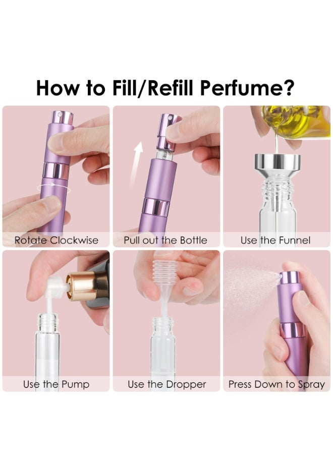 NajmStyle 8ml Travel Atomizer Bottles Refillable, Sprayer Pocket Dispenser(4 Pack)  - Image 5