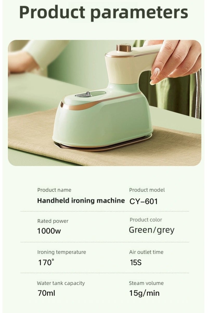 Handheld steam iron 1000W fast heating wet and dry dual-use handle can be rotated to store portable travel clothes ironing machine  - Image 5
