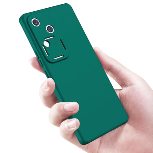 Kapa Matte Protective Lens Flexible Back Cover for Vivo V30 (5G) | Slim Silicone with Soft Lining Shockproof Full Body Bumper Case (Green) - Image 5