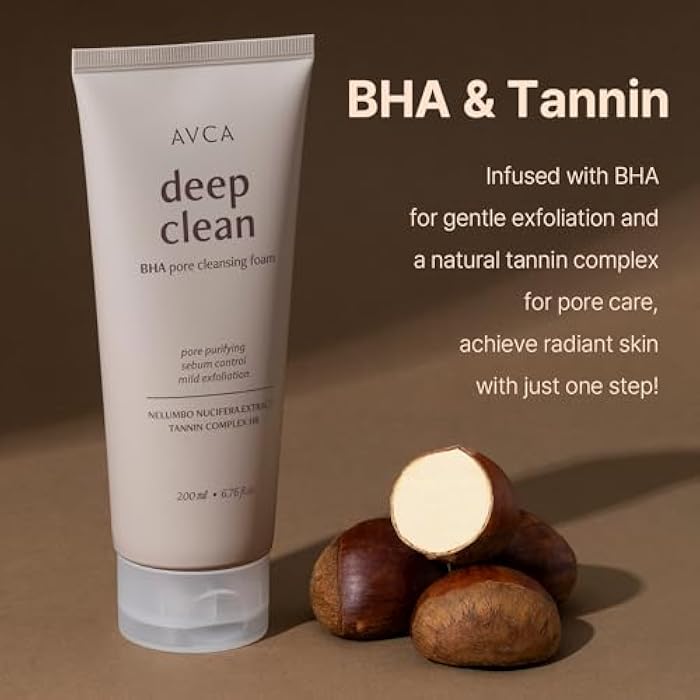 AVCA BHA Pore Cleansing Foam - Korean Facial Cleanser, Face Wash, Daily Dead Skin Care for All Skin type Facial Wash, Face Cleanser with BHA, Korea Skincare (200ml/6.76 fl.oz) - Image 3