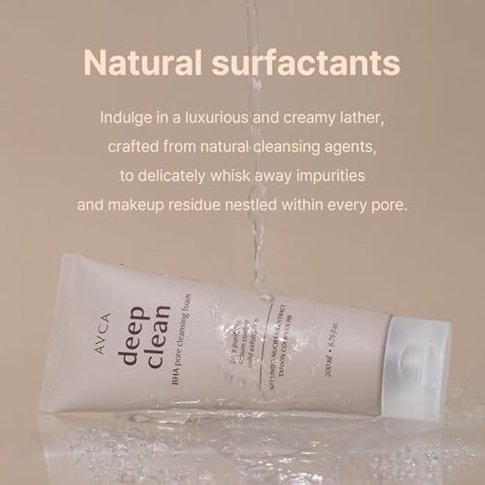 AVCA BHA Pore Cleansing Foam - Korean Facial Cleanser, Face Wash, Daily Dead Skin Care for All Skin type Facial Wash, Face Cleanser with BHA, Korea Skincare (200ml/6.76 fl.oz) - Image 4