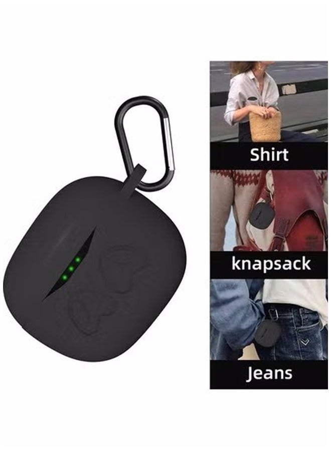 Silicone Protective Case With i-Drop Buckle For JBL Tune T120TWS Black - Image 5