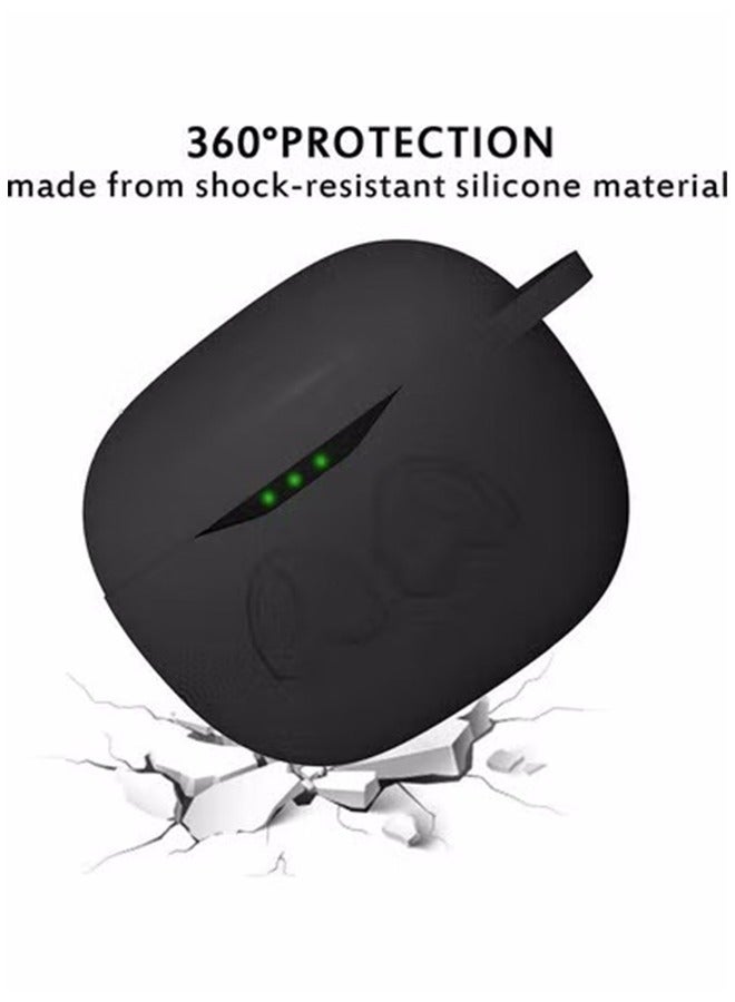 Silicone Protective Case With i-Drop Buckle For JBL Tune T120TWS Black - Image 2