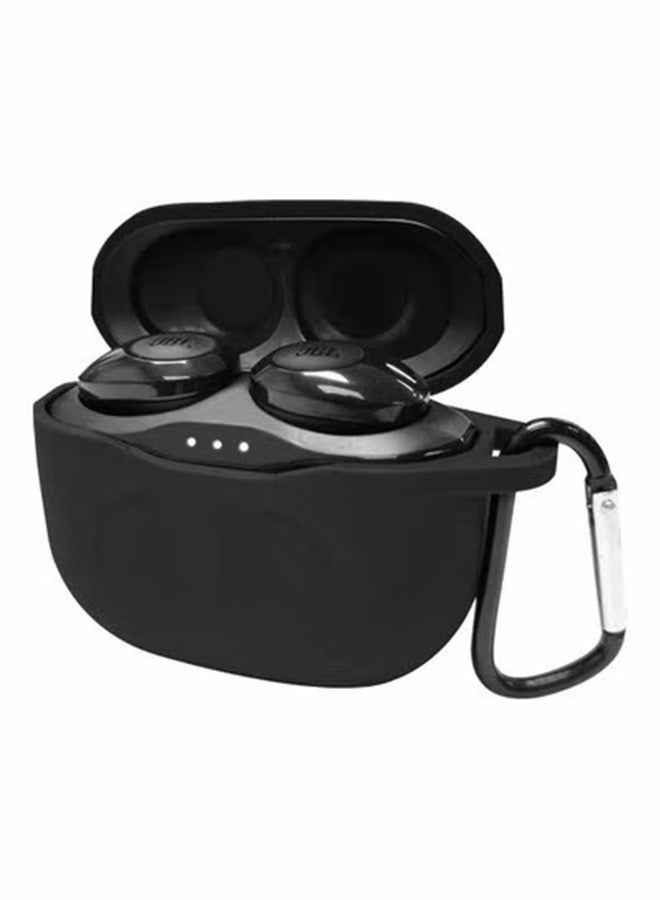 Silicone Protective Case With i-Drop Buckle For JBL Tune T120TWS Black - Image 1