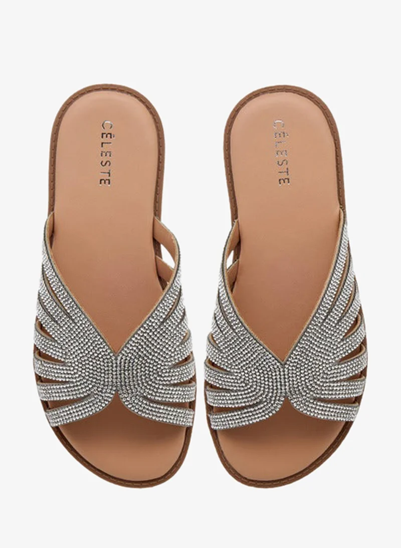 Celeste Girls Embellished Slip-On Flat Sandals - G14895-AA70