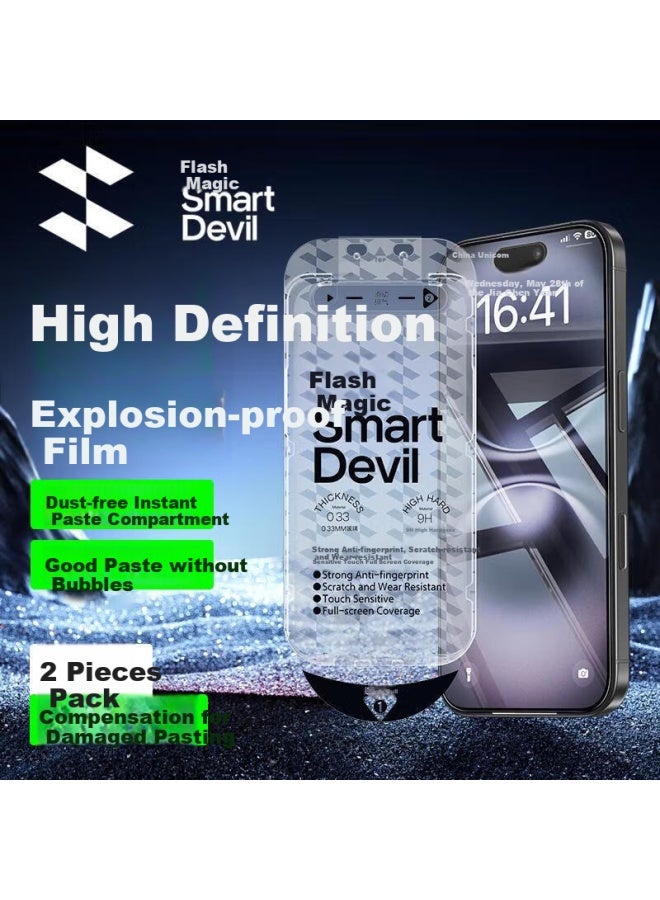 Smartdevil Apple 16/15 Tempered Glass Screen Protector For Iphone 16/15, Full Coverage Anti-dust Anti-shock With Large Window, Anti-fingerprint Ultra-thin No White Edge High Definition Dust-free Wareh - Image 1