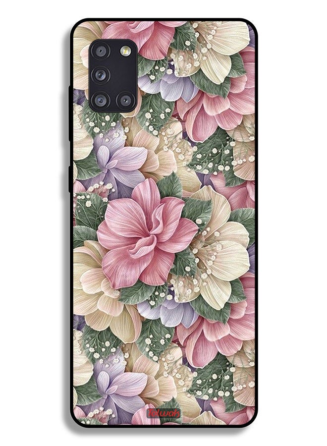 Tolwak Samsung Galaxy A31 Protective Case Cover Hd Floral  - Image 1