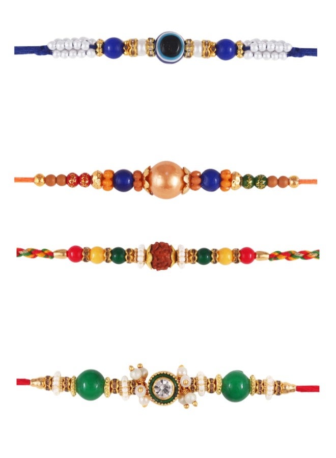Vivavstri's Premium & Elegant Animated Cartoon Style Kids Rakhi (Combo Set Of 4) For Brother On Occassion Of Rakshabandhan-VIVA1212-1218-1206-1202RKG - Image 1