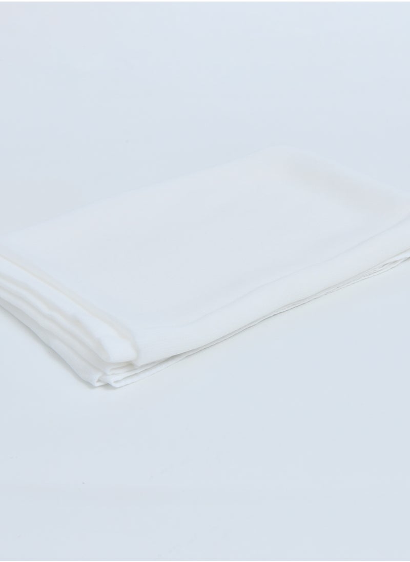 اوتليت عبايات - طرحه حرير ابيض ناصع - Image 1