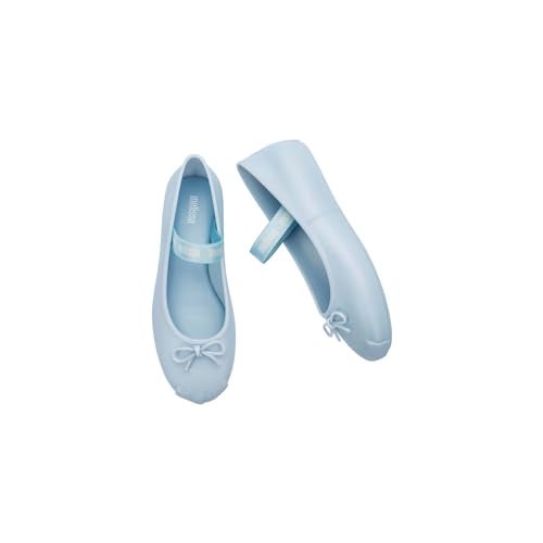 Melissa Sophie Jelly Flats for Women - Soft & Flexible Ballet Flats for Women with Bow Applique & M-Logo Strap, Slip-on Closed-Toe Women’s Jelly Shoes, Ballerina Flats, Pearly Blue, 9 - Image 2