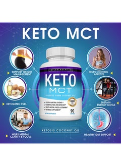 Toplux Keto Mct Oil Capsules Ketosis Diet 3000Mg Natural Pure Coconut Oil Extract Pills To Support Ketogenic Diet Source Of Energy Easy To Digest For Men Women 90 Softgels Supplement  - Image 3