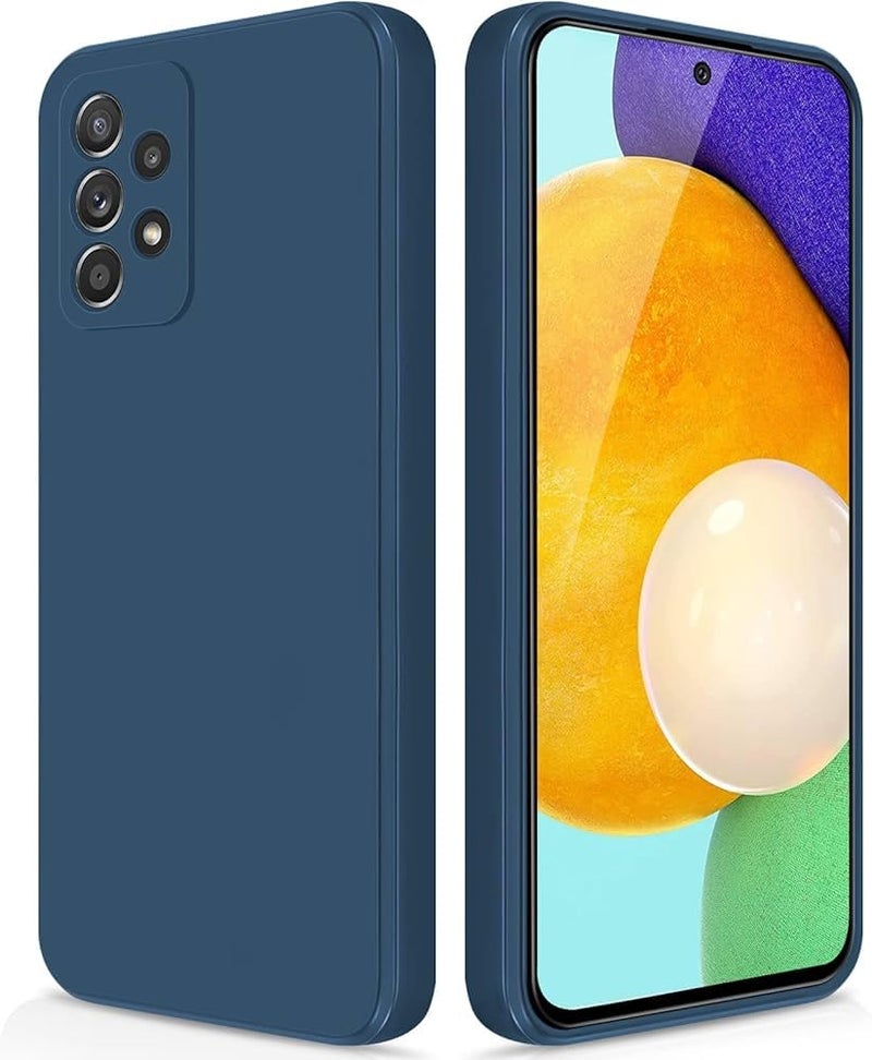 Case for compatible Samsung Galaxy A52 / A52 5G / A52s 5G Protective Case, (6.5 Inches) Liquid TPU Silicone Mobile Phone Case with Drop Protection Silicone Cover Sapphire Blue
