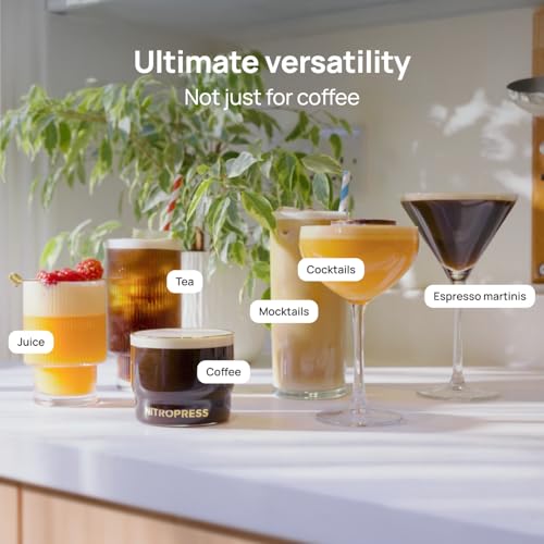 Hatfields London Original NitroPress - Nitro Cold Brew Coffee Maker | Portable Nitrogen Infuser for Smooth Nitro Drinks, Cold Brew, Cocktails & Tea at Home or On the Go | Uses N2 Cartridges | Stainless Steel Design - Image 4