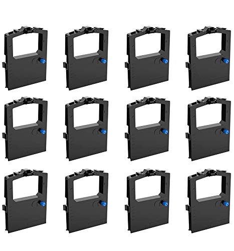 BIGGER Compatible Ribbon Replacement for Okidata 52102001 52104001 Printer Ribbons used for Microline 320 321 Turbo Printers Microline 100 Series Dataproducts R6010 Fullmark N639BK 12 Pack Black